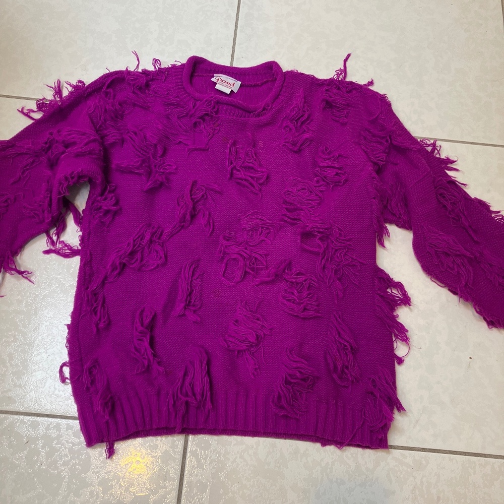 Fun girls purple sweater.